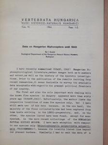 I. Szabó - Data on Hungarian Siphonaptera until 1945 [antikvár]