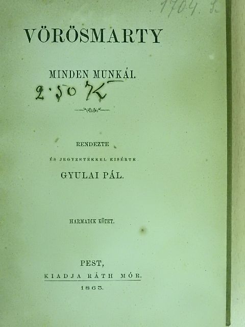 Vörösmarty - Vörösmarty minden munkái III. [antikvár]