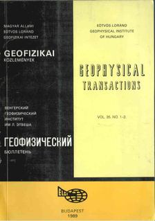 Sz. Kilényi Éva - Geofizikai közlemények vol. 35 no. 1-2 [antikvár]
