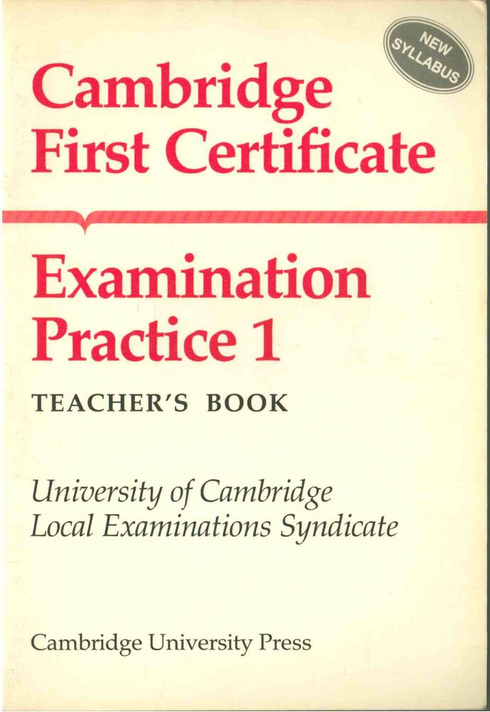 Leo Jones - Cambridge First Certificate Examination Practice 1 - Teacher's Book [antikvár]