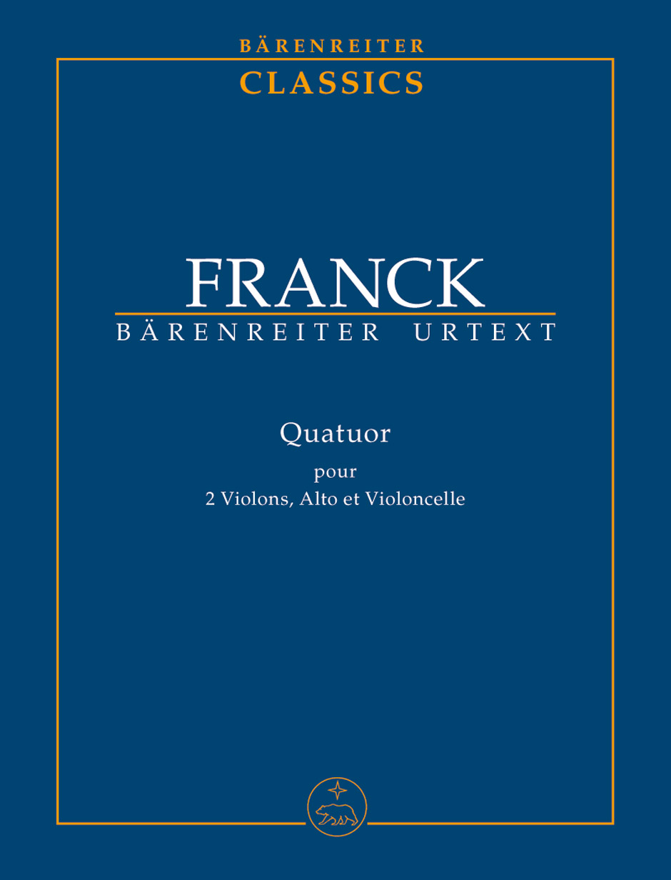 Franck - QUATUOR POUR 2 VIOLONS, ALTO ET VIOLONCELLE, STUDIENPARTITUR URTEXT
