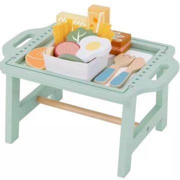 Tooky Toy: Fa reggeliző asztalka kiegészítőkkel