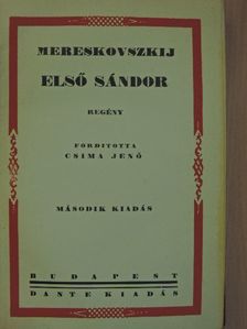 Mereskovszkij - Első Sándor [antikvár]