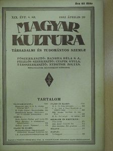 B. D. - Magyar Kultúra 1932. április 20. [antikvár]