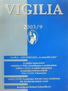 Adrienne von Speyr - Vigilia 2003. szeptember [antikvár]