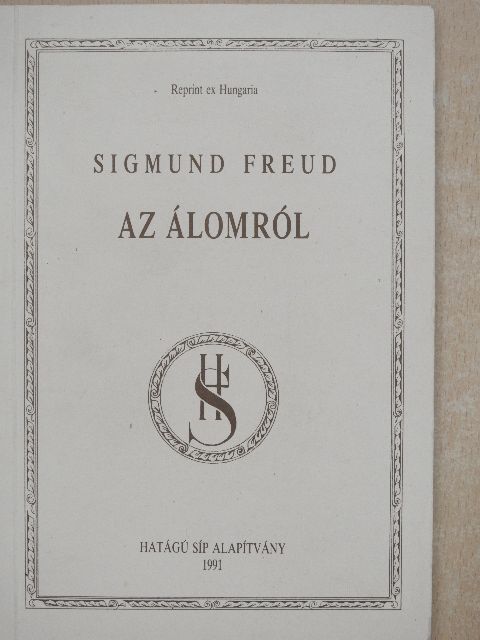 Sigmund Freud - Az álomról [antikvár]