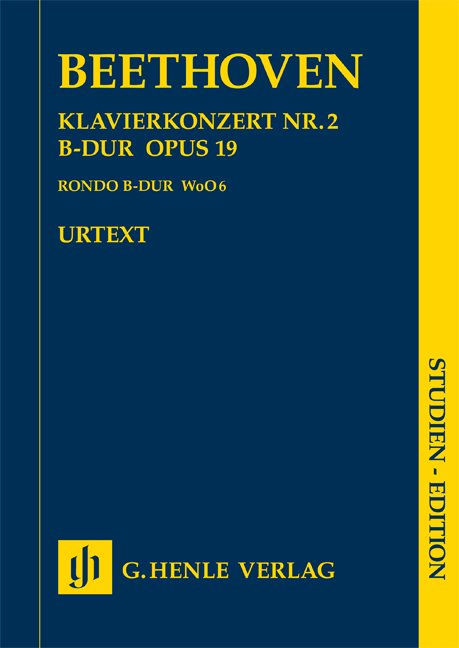 BEETHOVEN - KLAVIERKONZERT NR.2 B-DUR OP.19 / RONDO B-DUR WoO6 STUDIEN-EDITION