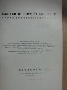 Antalóczy Zoltán - Magyar Belorvosi Archivum 1974-1975. január-december/Supplementum [antikvár]