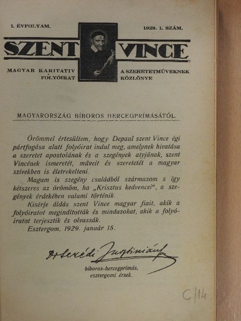 Ceska Tamás - Szent Vince 1929-1931. [antikvár]