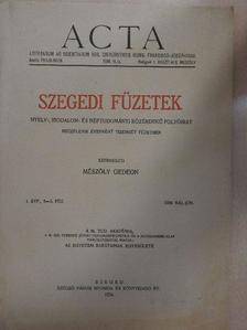 Cs. Sebestyén Károly - Szegedi Füzetek 1934. május-június [antikvár]