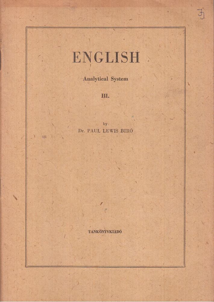 Bíró Lajos Pál - English III. [antikvár]