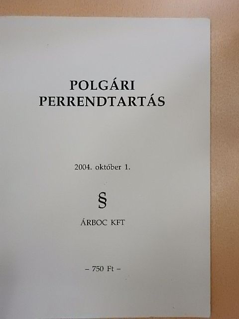 Polgári perrendtartás 2004. október 1. [antikvár]