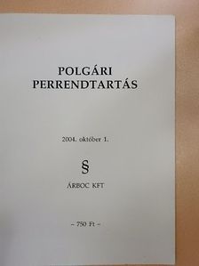 Polgári perrendtartás 2004. október 1. [antikvár]