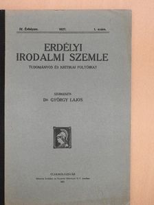Dr. Gál Kelemen - Erdélyi Irodalmi Szemle 1927. január-március [antikvár]