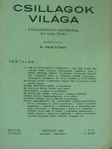 Barátfalvi Ottó - Csillagok Világa 1948. november-december [antikvár]