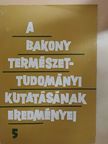 Buczko Emmi - A Bakony természettudományi kutatásának eredményei 5. [antikvár]