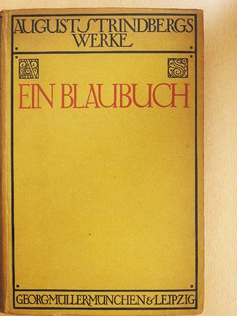 August Strindberg - Ein Blaubuch I. [antikvár]