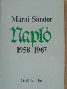 Márai Sándor - Napló 1958-1967 [antikvár]