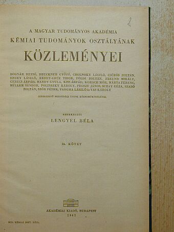 Ajtai Miklósné - A Magyar Tudományos Akadémia Kémiai Tudományok Osztályának Közleményei [antikvár]