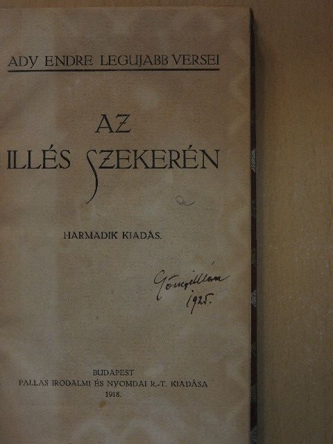 Ady Endre - Az Illés szekerén [antikvár]
