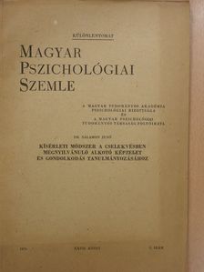 Dr. Salamon Jenő - Kísérleti módszer a cselekvésben megnyilvánuló alkotó képzelet és gondolkodás tanulmányozásához (dedikált példány) [antikvár]