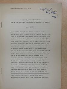 Lajos Székely - Anniversaries, unfinished mourning, time and the invention of the calendar: a psychoanalytic 'Apercu' (dedikált példány) [antikvár]
