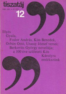 Vörös László - Tiszatáj 1983. dec. 12. szám [antikvár]
