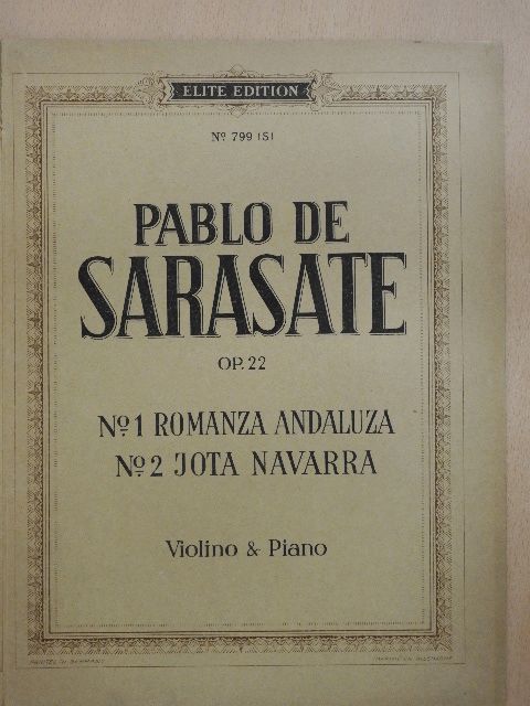 Pablo de Sarasate - Romanza Andaluza/Jota Navarra [antikvár]