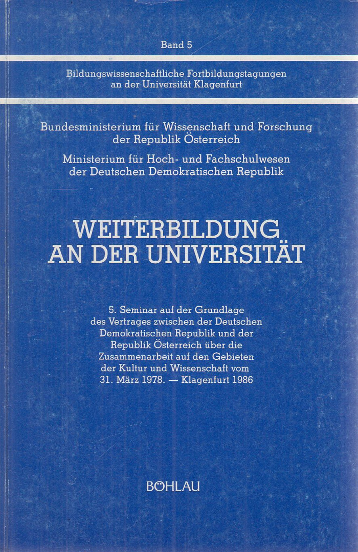 Larcher, Dietmar - Weiterbildung an der Universität [antikvár]
