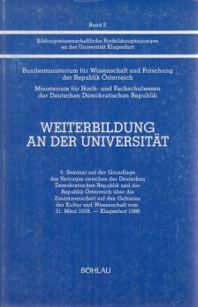 Larcher, Dietmar - Weiterbildung an der Universität [antikvár]