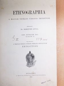 Babinger Ferencz - Ethnographia 1913/1-6. [antikvár]
