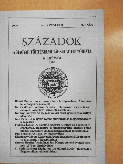 Bálint Csanád - Századok 2006/2. [antikvár]