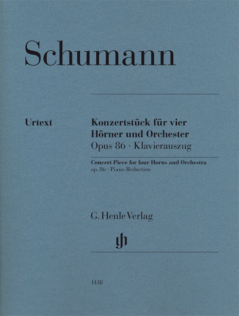 Schumann, Robert - KONZERTSTÜCK FÜR VIER HÖRNER UND ORCHESTER OP.86 KLAVIERAUSZUG (J. UMBREIT) URTEXT