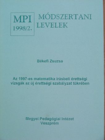 Békefi Zsuzsa - Módszertani levelek 1998/2. [antikvár]