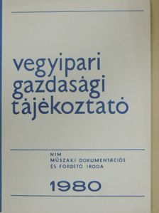 Vegyipari Gazdasági Tájékoztató 1980/1. [antikvár]