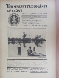 Dr. Biró Lajos - Természettudományi Közlöny 1930. március 15.-április 1. [antikvár]
