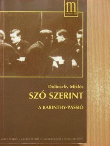 Dolinszky Miklós - Szó szerint [antikvár]