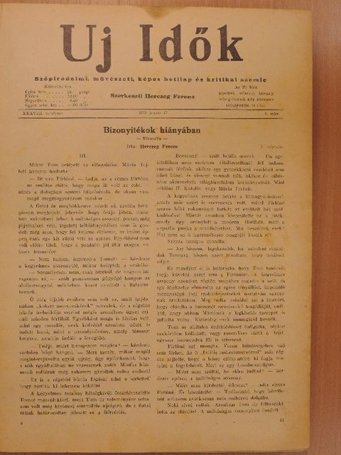 Fáth Imre - Uj Idők 1932. (nem teljes évfolyam) [antikvár]
