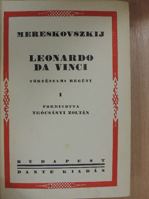 Dimitrij Mereskovszkij - Leonardo da Vinci I-II. [antikvár]
