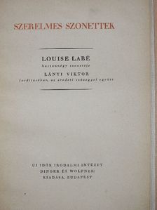 Louise Labé - Szerelmes szonettek [antikvár]
