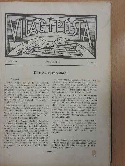 Világpósta 1930. (nem teljes évfolyam) [antikvár]