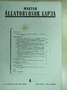 Dr. Bárdosi Zoltán - Magyar Állatorvosok Lapja 1961. április [antikvár]