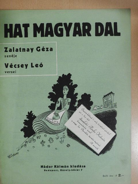 Vécsey Leó - Hat magyar dal [antikvár]