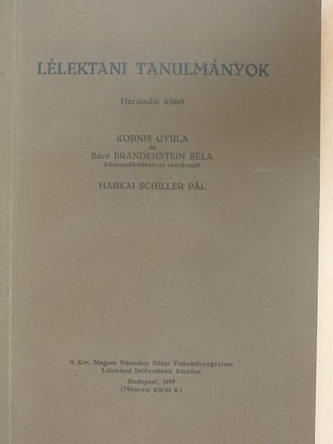 Fayer L. Márta - Lélektani tanulmányok III. [antikvár]