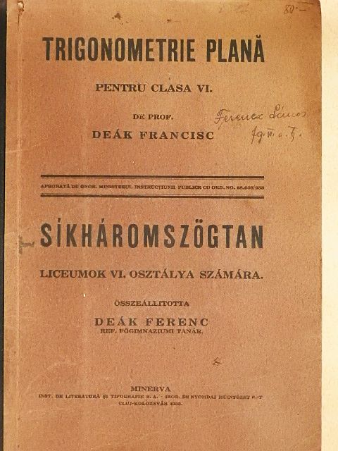 Síkháromszögtan [antikvár]