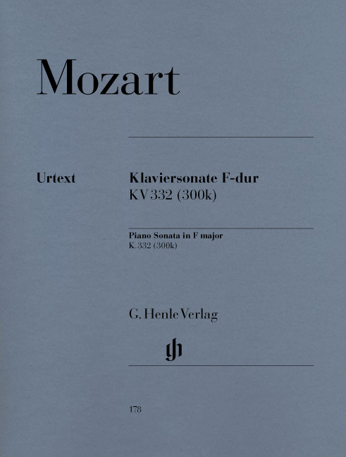 MOZART, W,A, - KLAVIERSONATE F-DUR KV 332 (300k)  URTEXT (HERTTRICH)