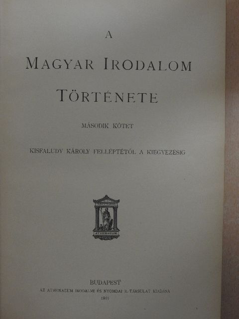 A magyar irodalom története II. [antikvár]