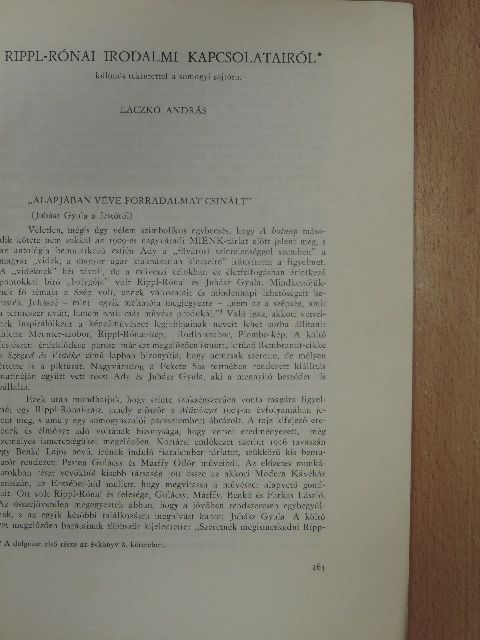 Laczkó András - Rippl-Rónai irodalmi kapcsolatairól (dedikált példány) [antikvár]