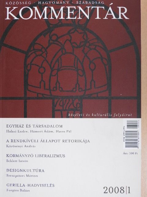 Békés Márton - Kommentár 2008/1. [antikvár]