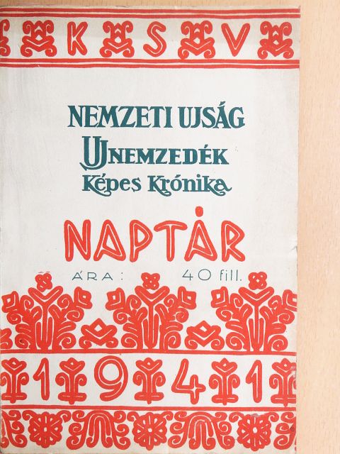 A Központi Sajtóvállalat naptára 1941. [antikvár]